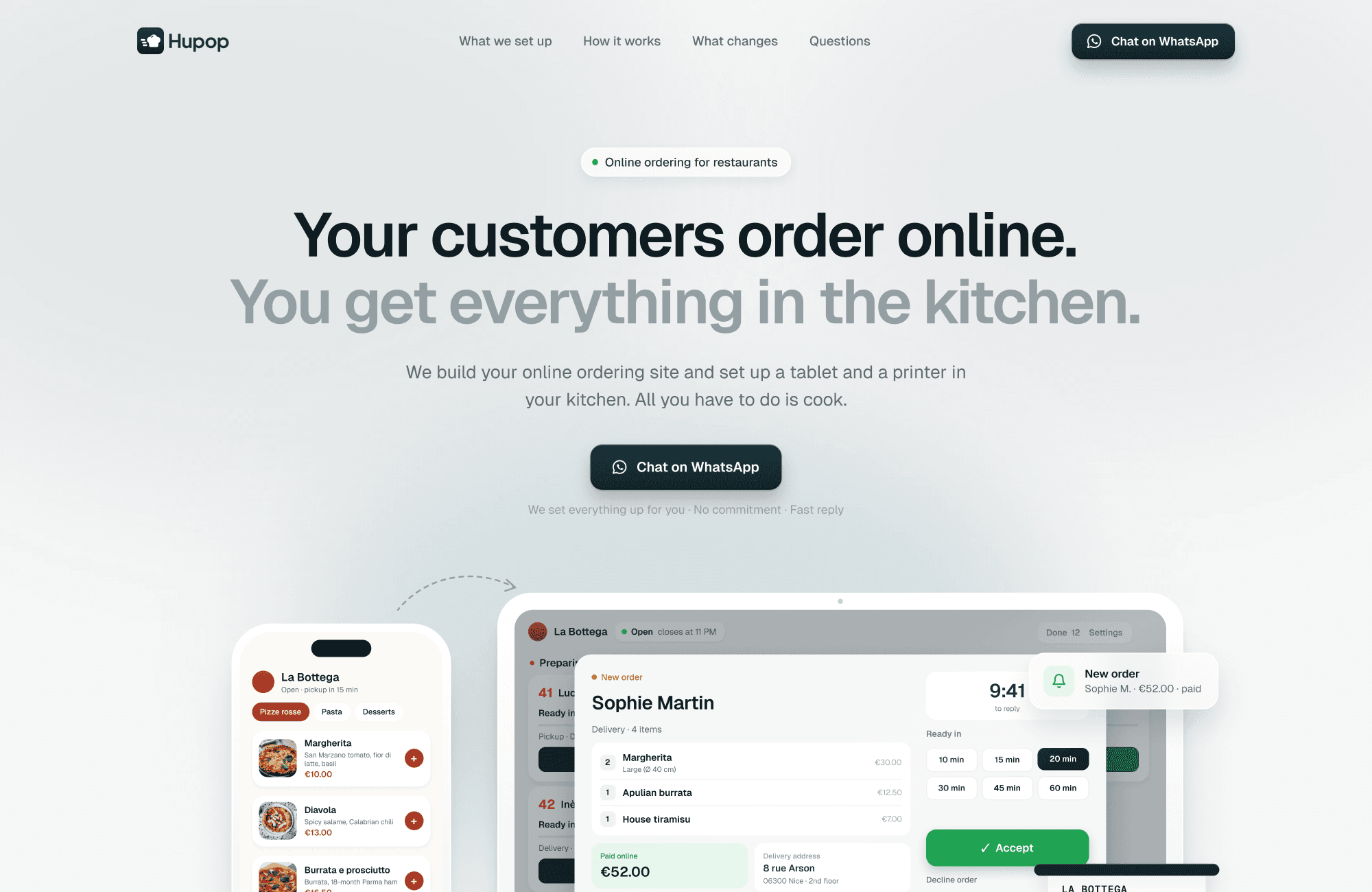 Hupop landing page