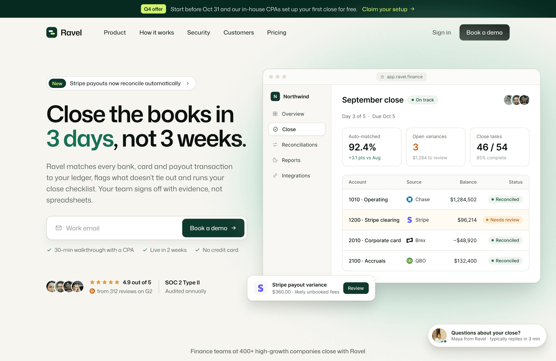 Ravel landing page